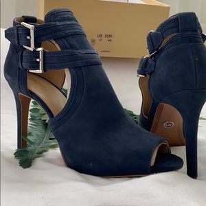 Michael Kors Blaze Open Toe Bootie Suede Brand New
